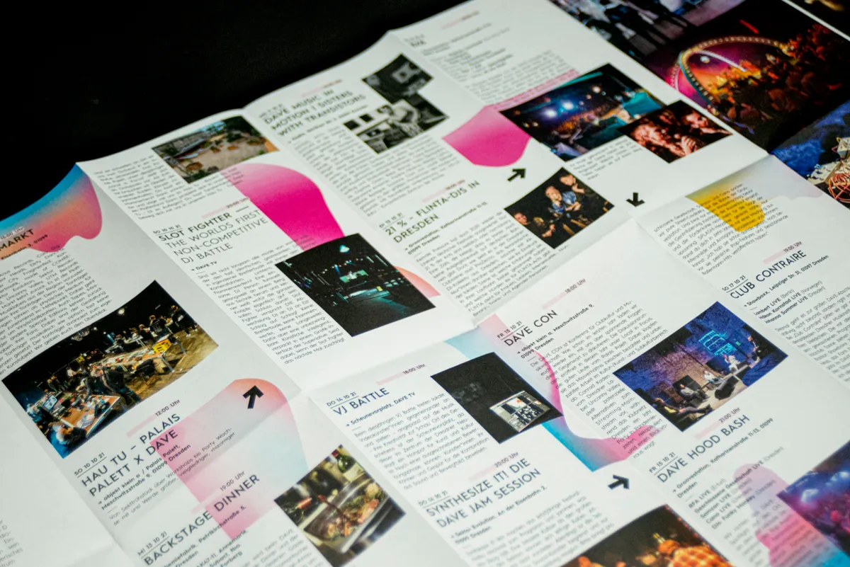 DAVE Festival – Plakate, Magazin & Erscheinungsbild – Grafikdesign Dresden