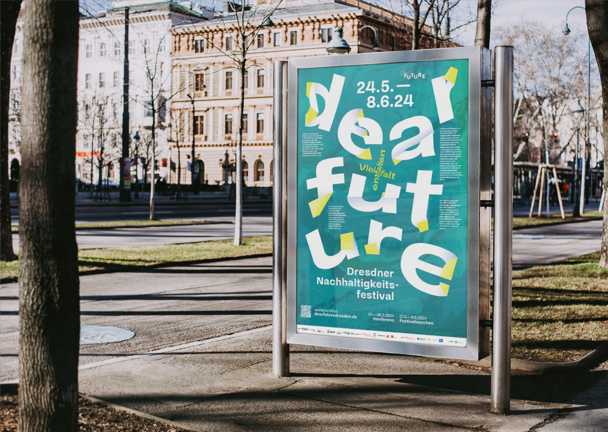 Dear Future – Plakatkampagne Nachhaltigkeitsfestival – Grafikdesign Dresden von Daniel Madlung – Bild 1