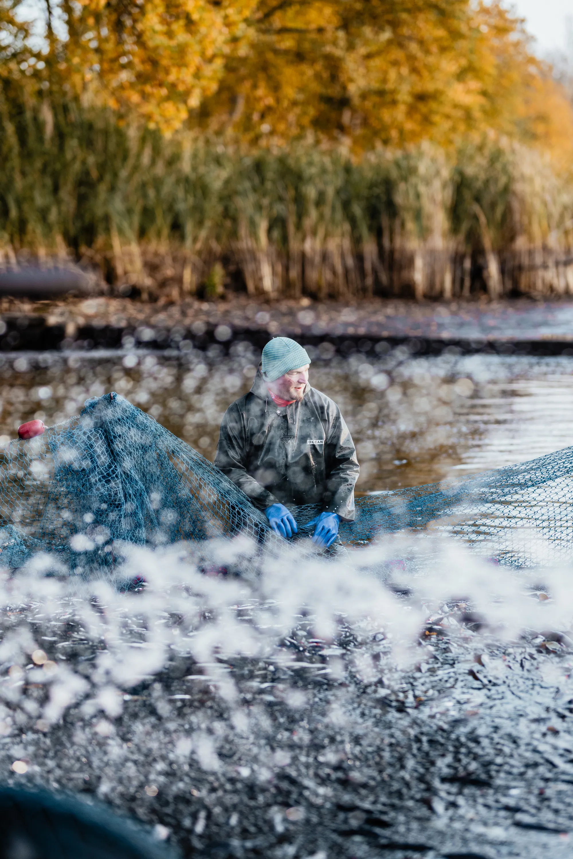 Karsten – Abfischen in Wartha – Reportagefotografie Wartha von Daniel Madlung – Bild 19